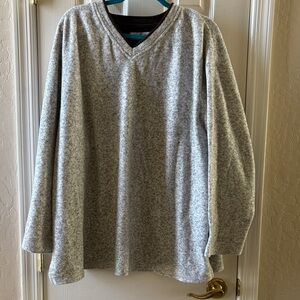 Gray V-Neck Women’s Sweater